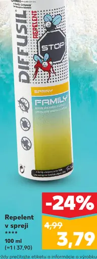 Diffusil Family repelentný sprej
