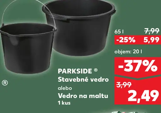 Parkside stavebné vedro