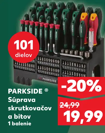 PARKSIDE Súprava skrutkovačov a bitov
