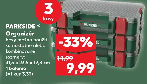 Parkside organizér boxy