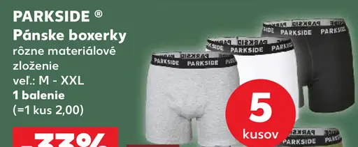 Parkside pánske boxerky rôzne materiálové zloženie