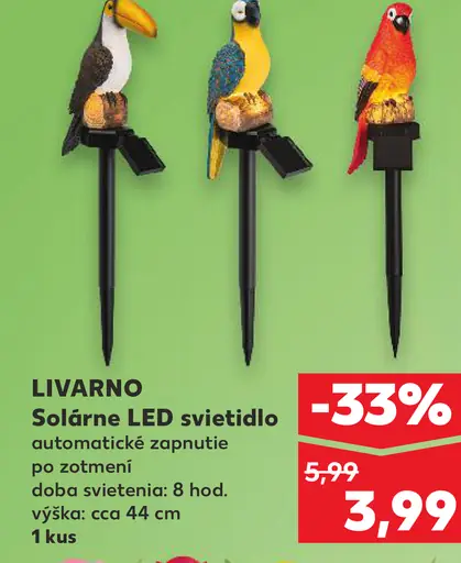 Livarno solárne LED svietidlá automatické zapnutie po zotmení