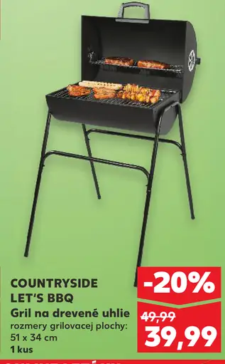 Countryside Let’s BBQ gril na drevené uhlie
