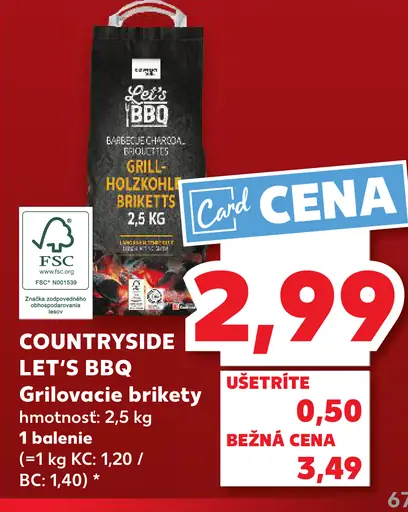 Countryside Let’s BBQ grilovacie brikety