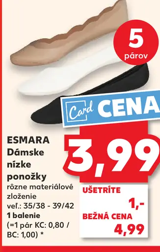 Esmara dámske nízke ponožky rôzne materiálové odtiene