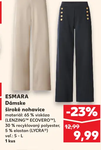 Esmara dámske široké nohavice