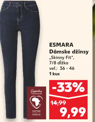 Esmara dámske džínsy Skinny Fit 7/8 dĺžka