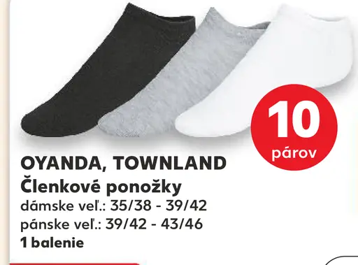 Oyanda, Townland Členkové ponožky