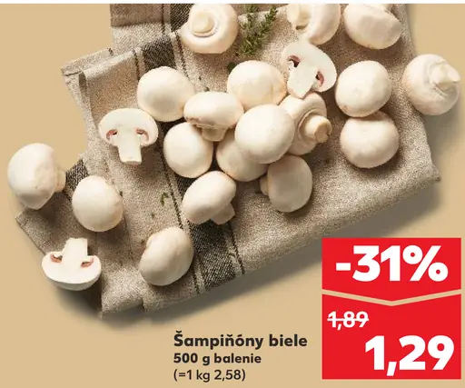 Šampiňóny biele