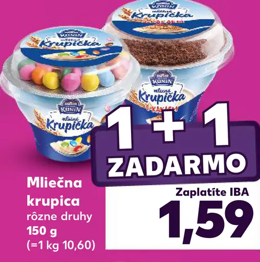 Mliečna krupica rôzne druhy