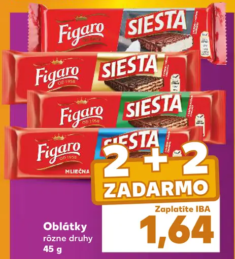Figaro Siesta oblátky rôzne druhy