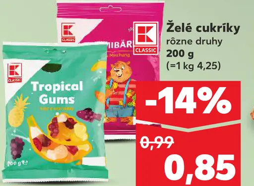 K-Classic Želé cukríky