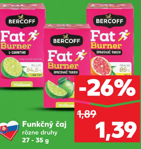 Bercoff Funkčný čaj Fat Burner