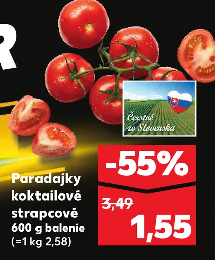 Paradajky koktailové strapcové