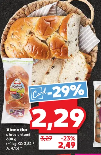 Vianočka s hrozienkami