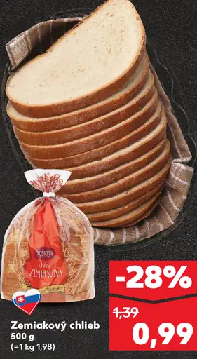 Zemiakový chlieb krájaný