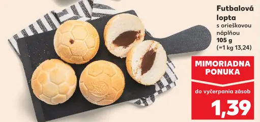 Futbalová lopta s orieškovou náplňou