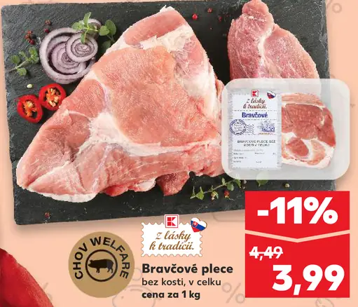 Bravčová plece bez kosti