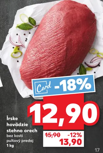 Írske hovädzie stehno orech bez kosti
