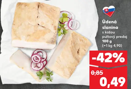 Údená slanina s kožou
