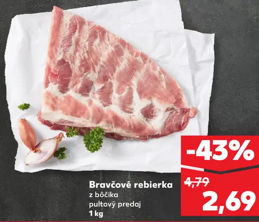Bravčové rebierka z bočka