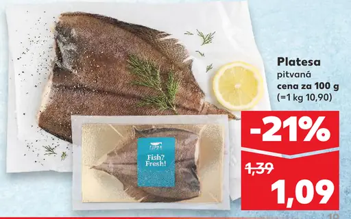 Fish & Fresh platesa filety pitvané