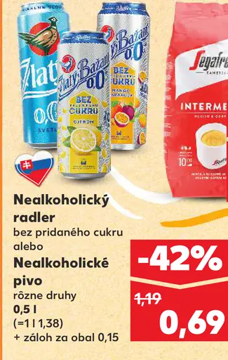 Nealkoholický radler bez pridaného cukru plechovka