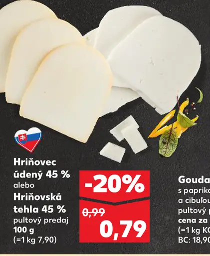 Hriňovec údený 45 % alebo Hriňovská tehla 45 % syr