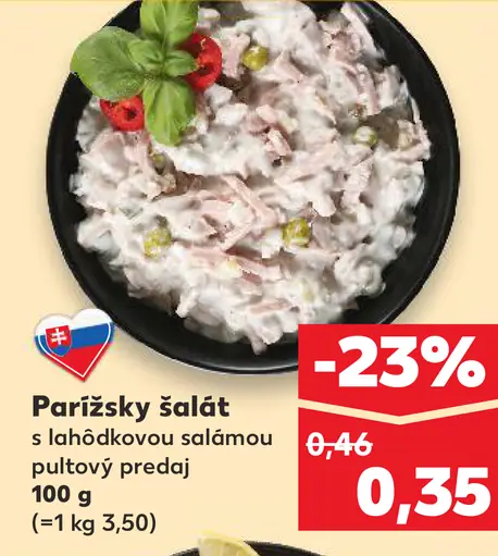 Parížsky šalát s lahôdkovou salámou