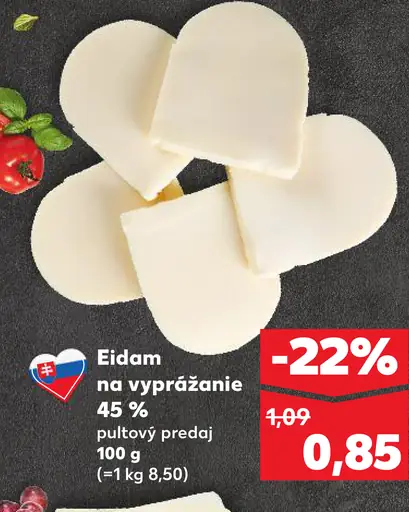 Eidam na vyprážanie syr 45 %