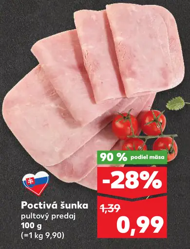 Poctivá šunka pultový predaj