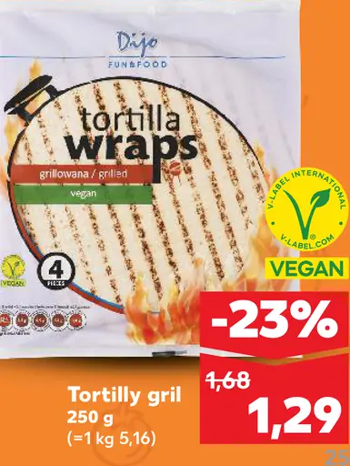 Dijo tortilla wraps grilované