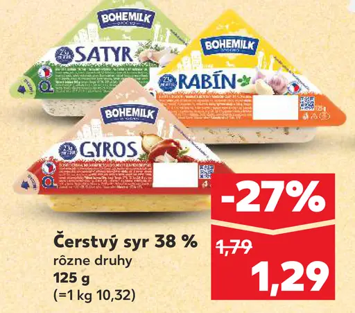Bohemilk Čerstvý syr 38%