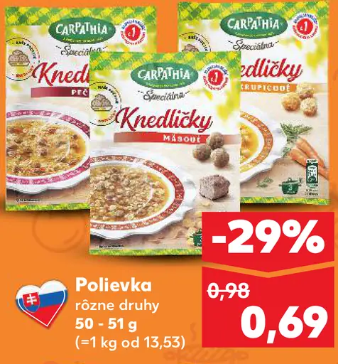 Carpathia knedličky rôzne druhy