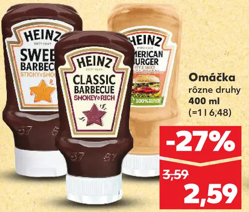 Heinz Omáčka rôzne druhy