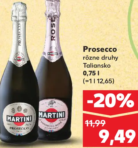 Martini Prosecco talianske šumivé víno
