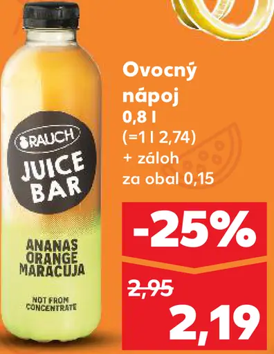 Rauch Juice Bar ovocný nápoj ananás orange maracuja