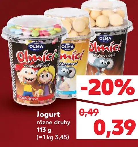 Olma Olmíci jogurt rôzne druhy