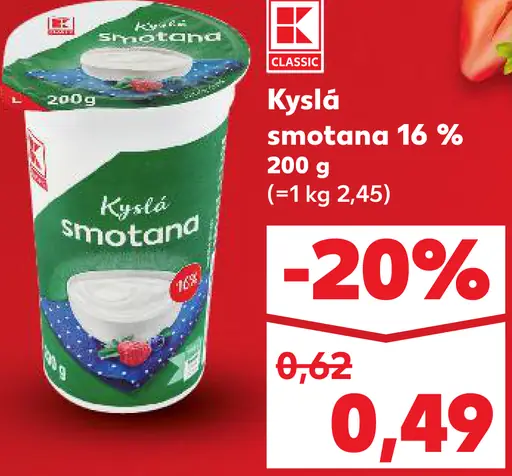 K-Classic Kyslá smotana 16%