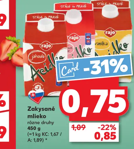 Rajo Zakysané mlieko rôzne druhy