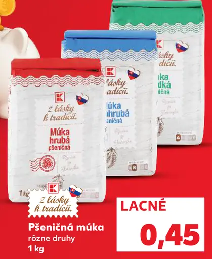 Pšeničná múka hladká/polohrubá/hrubá rôzne druhy