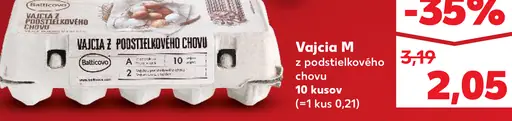 Babičkino vajcia M z podstielkového chovu 10 kusov