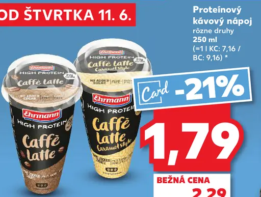 Ehrmann Caffé Latte high protein kávový nápoj