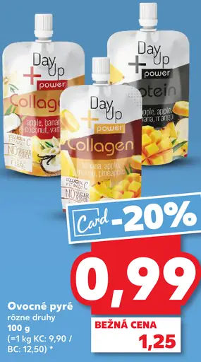 Day Up Collagen ovocné pyré rôzne druhy