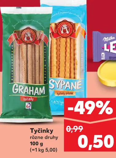 Graham tyčinky sypané slané pečivo