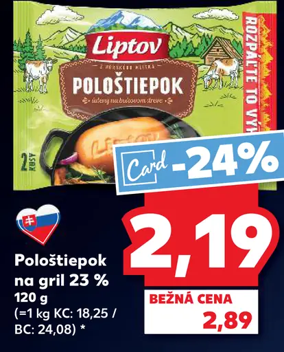 Liptov Pološtiepok na gril 23 %