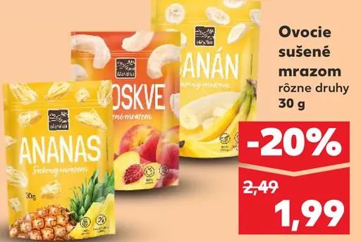 Sušené ovocie mrazom