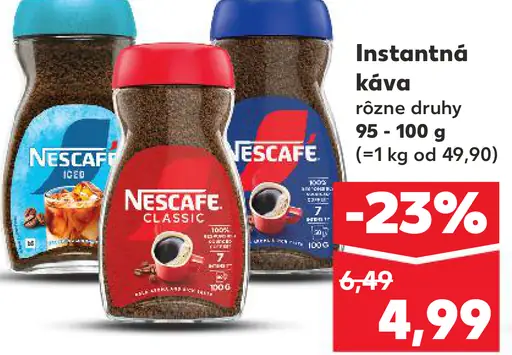 Nescafé Classic instantná káva 2 druhy