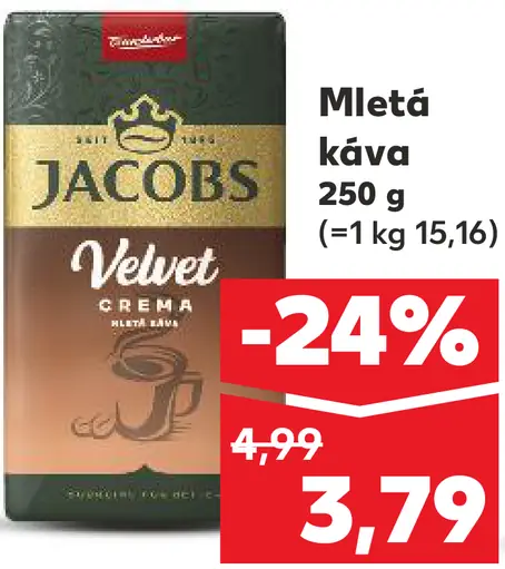 Jacobs Velvet mletá káva