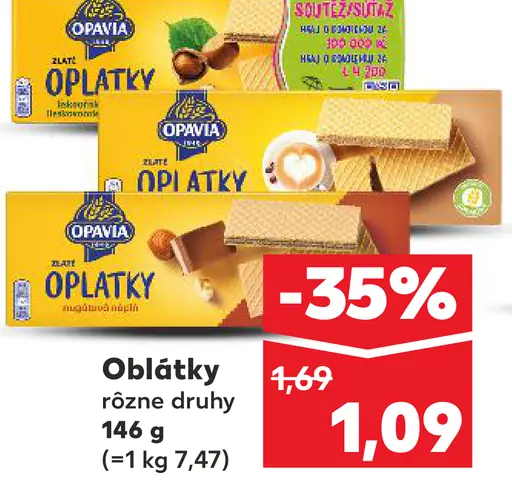 Opavia oblátky rôzne druhy